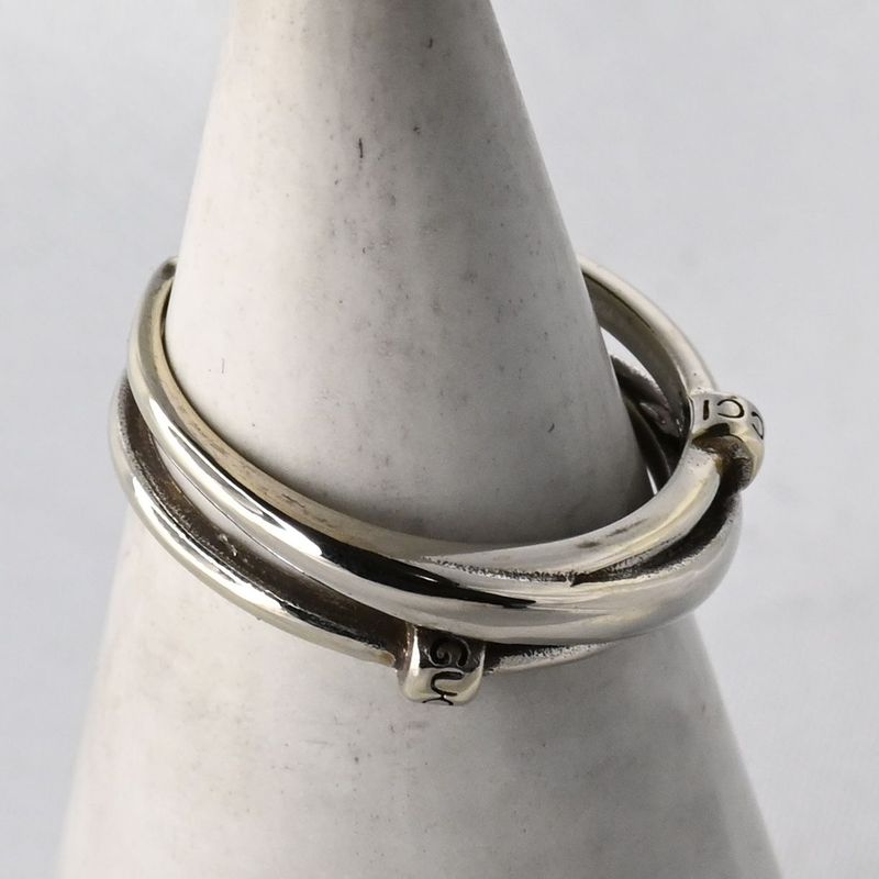 【研磨済】 GUCCI シルバー リング Ag925 14号 グッチ