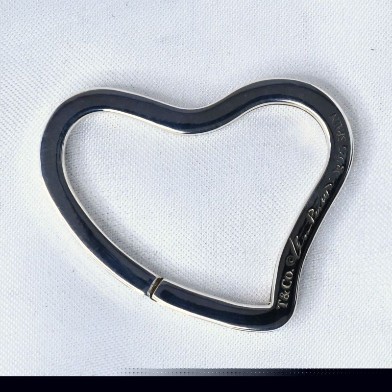 【研磨済】Tiffany&Co.  ハート キーリング キーホルダー スターリングシルバー