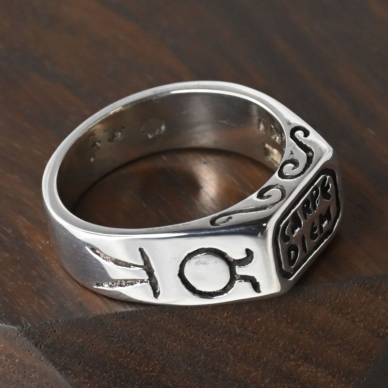 【研磨済】カルペディエム リング 18号 シルバー925