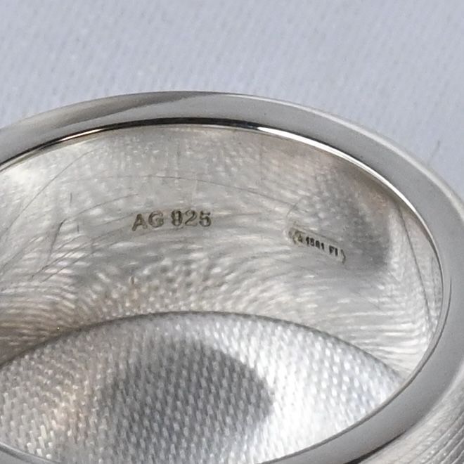 【研磨済】 GUCCI ロゴ リング SV925 シルバー 12.6号 指輪 グッチ