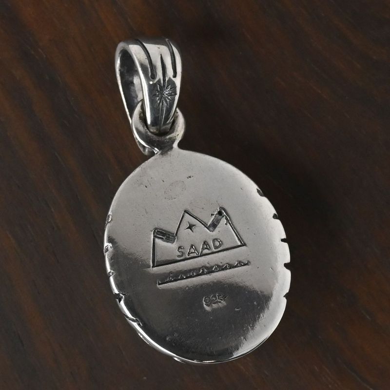 【研磨済】SAAD ペンダントトップ 太陽神 唐草 シルバー925  ネックレスチャーム