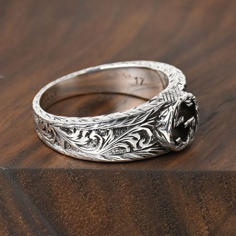 【新品仕上げ】美品 GUCCI インターロッキングG アラベスク リング サイズ17