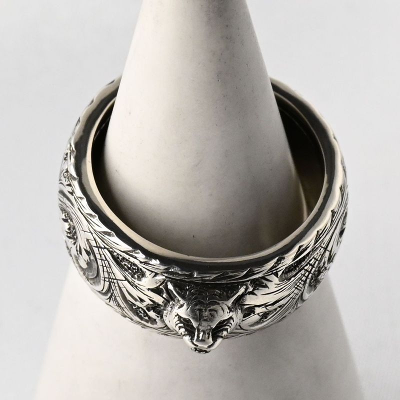 【研磨済】美品 GUCCI キャットヘッド リング 指輪 サイズ20 シルバー Ag925 グッチ