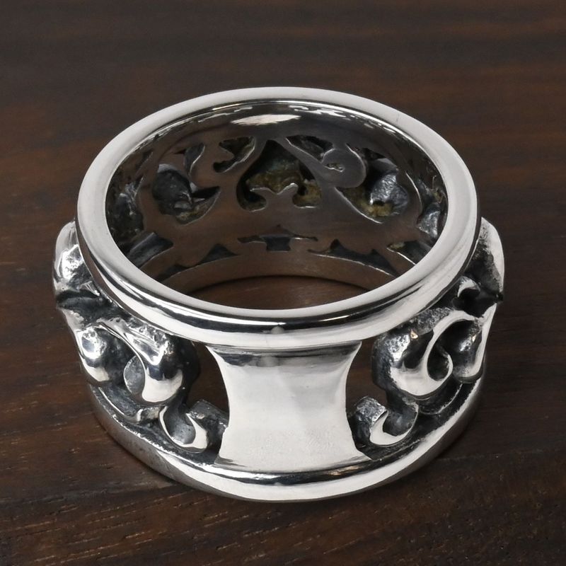 【研磨済】SAAD リング 太陽神 唐草 14.5号 シルバー925 指輪