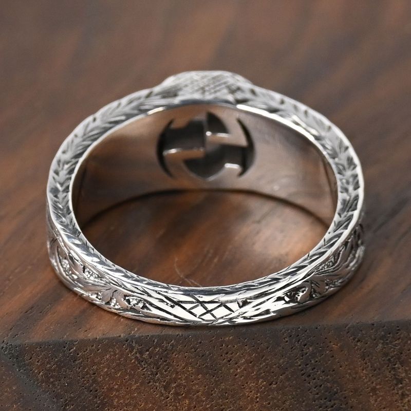 【新品仕上げ】美品 GUCCI インターロッキングG アラベスク リング サイズ17