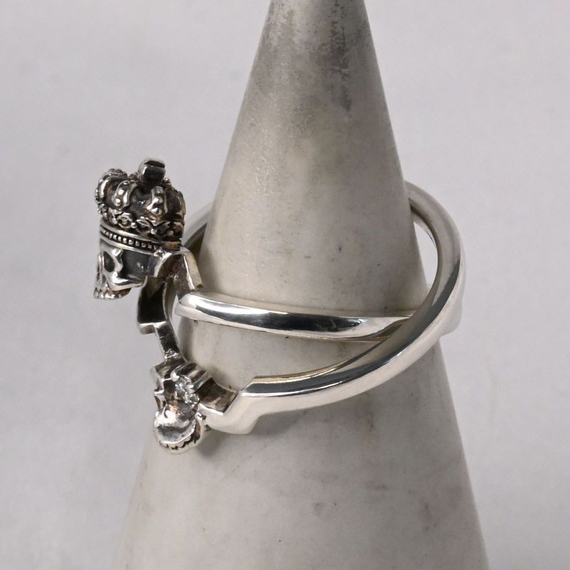 【研磨済】 JUSTIN DAVIS スカル リング 13号 ジャスティンデイビス 指輪