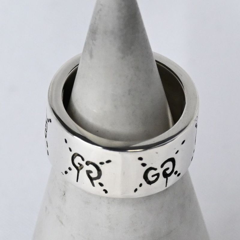 【研磨済】GUCCI ゴースト リング 8号 Ag925 ピンキー 指輪 グッチ