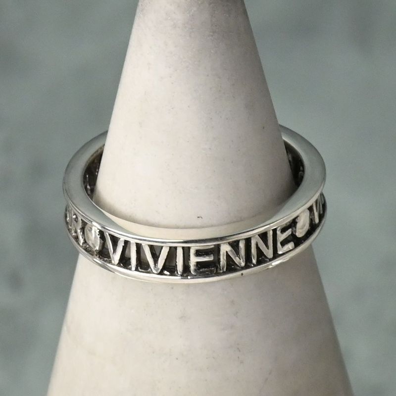 【研磨済】Vivienne Westwood シルバー リング サイズXS 9.5号 ヴィヴィアンウエストウッド 指輪
