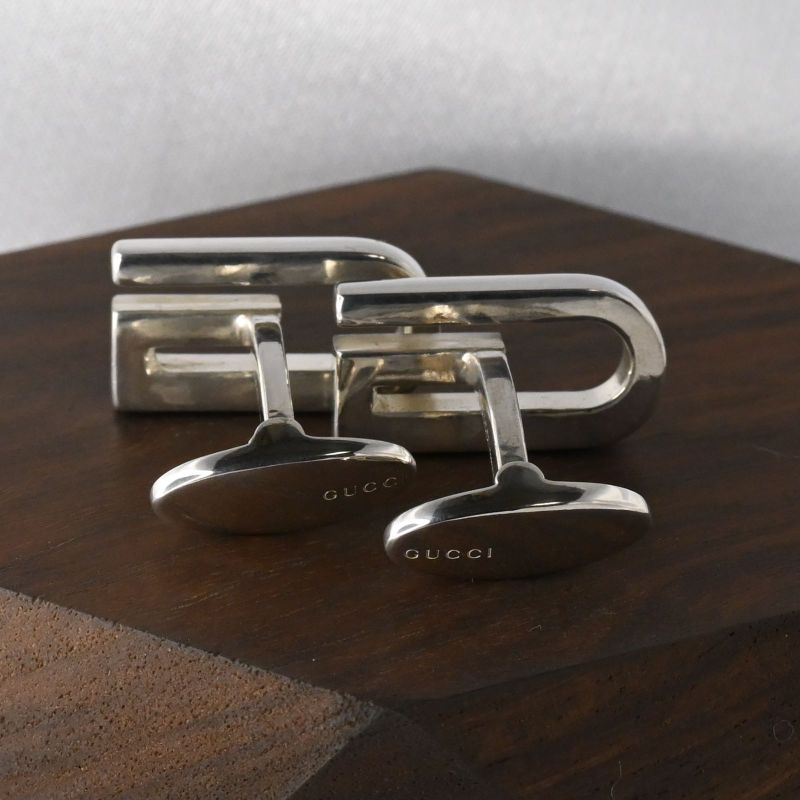 【研磨済】GUCCI カフス シルバー カフリンクス Ag925 グッチ