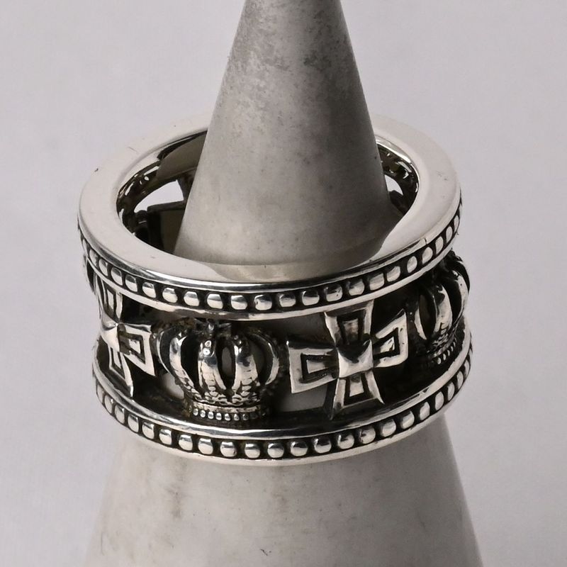 【研磨済】 JUSTIN DAVIS MEDIEVAL WEDDING BAND リング 7号 SRJ175 ジャスティンデイビス 指輪