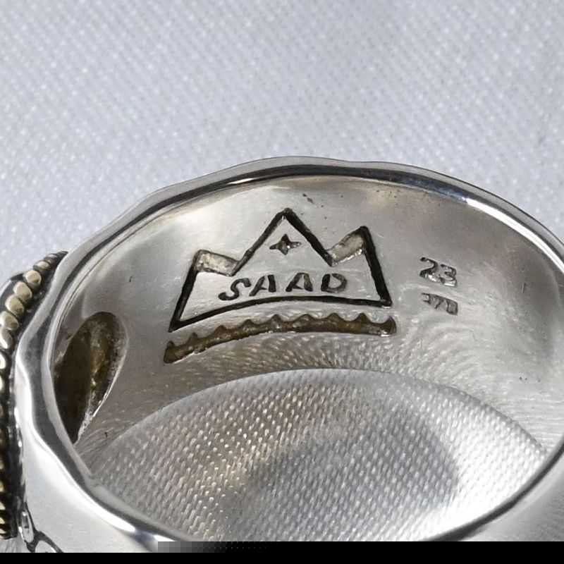 【研磨済】SAAD ターコイズ リング 23号 シルバー925 サード