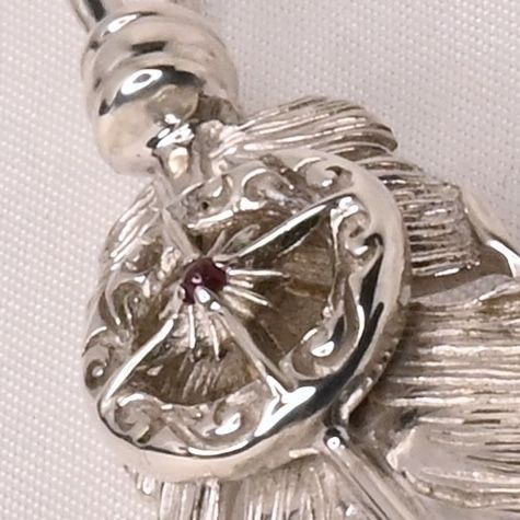 【研磨済】SAAD フェザー ホイール トップ シルバー925 太陽神 唐草 ネックレスチャーム