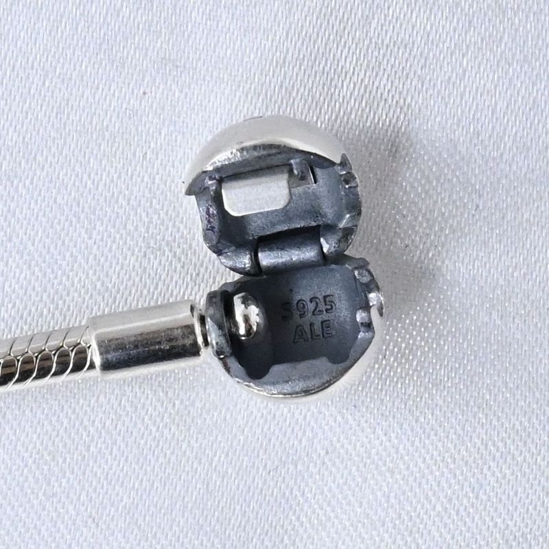 【新品仕上げ】 PANDORA Moments Snake Chain Bracelet 18cm ブレスレット 美品 パンドラ シルバー925