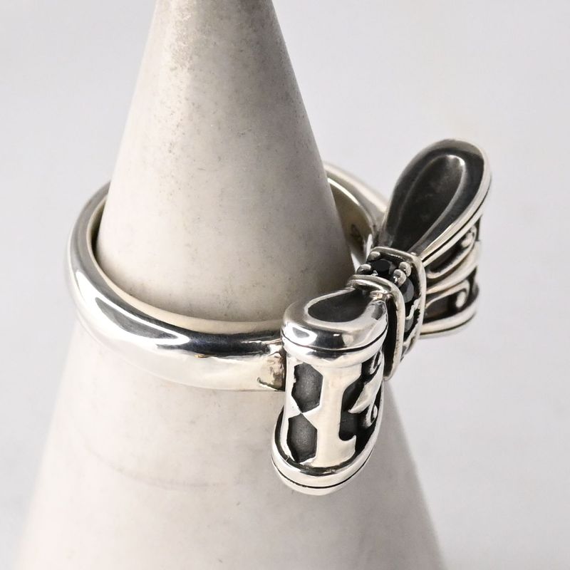 【研磨済】 JUSTIN DAVIS PROMISE リング 11号 リボン SRJ328 ジャスティンデイビス 指輪