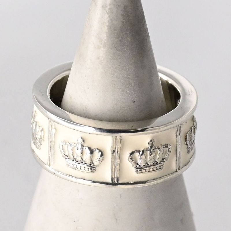 【研磨済】 JUSTIN DAVIS PRIDE&JOY/CROWN リング 8.5号 WHITE ジャスティンデイビス SRJ272 指輪