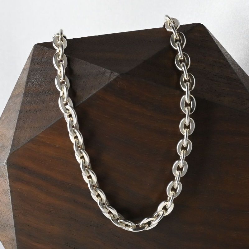 【研磨済】SAAD シルバー925 チェーン ネックレス 長さ45cm 幅3.5mm