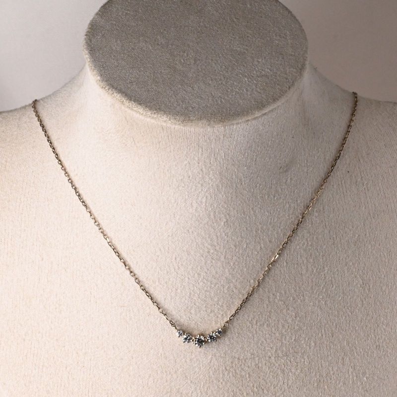 【研磨済】 canal 4℃ クリアストーン ネックレス 40cm SILVER シルバー カナルヨンドシー