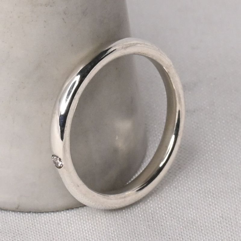 【研磨済】4℃ ストーン シルバー リング 8号 925 美品 ヨンドシー 指輪