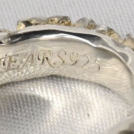 【研磨済】DEAL DESIGN ハート スカル リング 7号 シルバー925 ディールデザイン 指輪