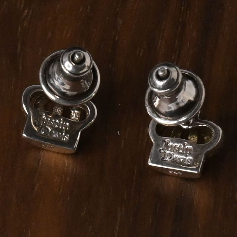 【研磨済】JUSTIN DAVIS TINY CROWN EARRING ピアス ペア SEJ016 シルバー925 タイニー クラウン イヤリング スタッド ジャスティンデイビス