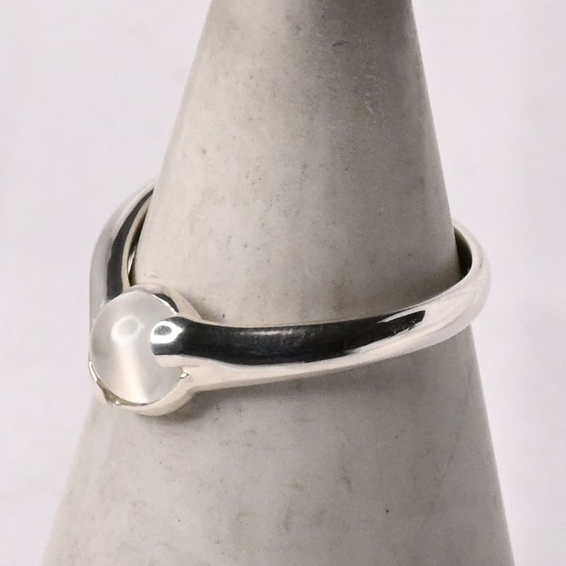 【研磨済】4℃ ストーン リング シルバー925 7.5号 美品 ヨンドシー 指輪