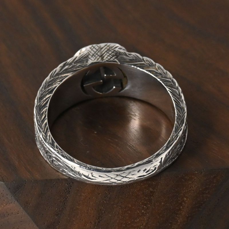 【研磨済】美品 GUCCI インターロッキングG アラベスク リング サイズ19