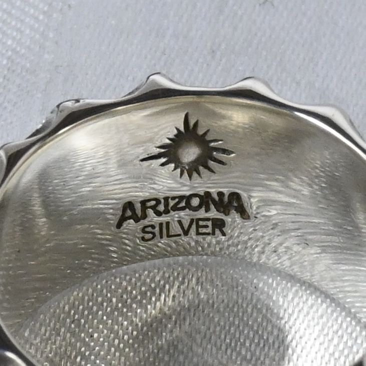 【研磨済】 ARIZONA FREEDOM シルバー リング 太陽神 唐草 17.5号 silver 925