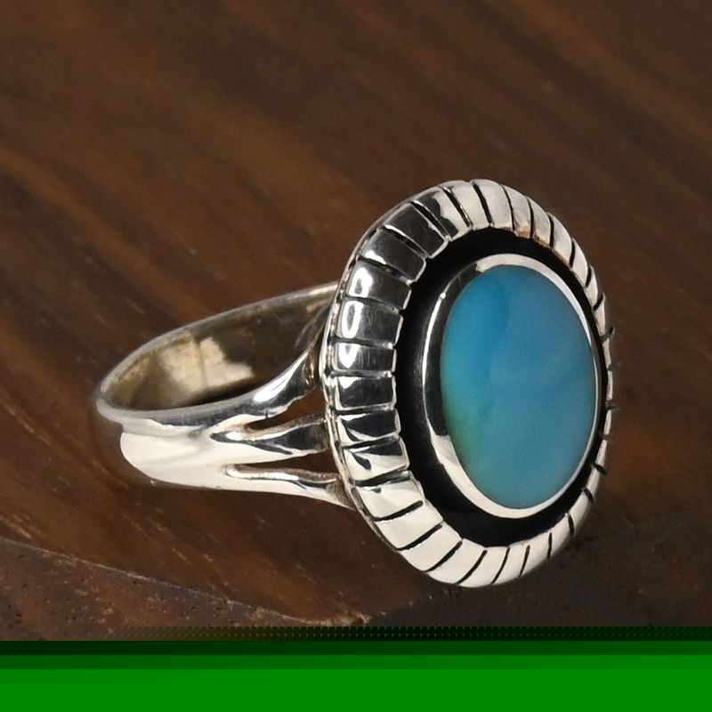 【研磨済】SAAD ターコイズ リング 5号 シルバー925 指輪