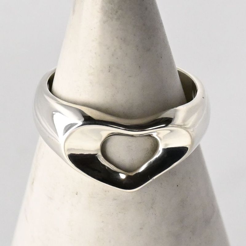 【研磨済】TIFFANY＆Co. オープンハート リング 5.5号 ティファニー 指輪