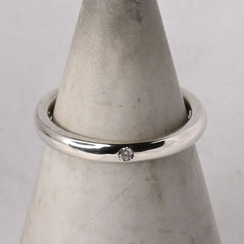 【研磨済】4℃ ストーン シルバー リング 8号 925 美品 ヨンドシー 指輪