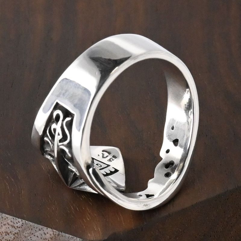 【研磨済】SAAD アラベスク サンシンボル リング 21号 R-64-S シルバー925 太陽神 唐草