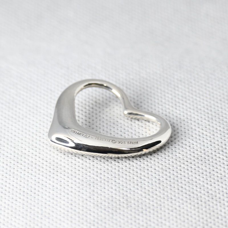 新品仕上げ 大きめ 3.5cmx3.1cm Tiffany & Co. オープンハート ラージ ネックレス トップのみ 約12g ティファニー エルサ・ペレッティ シルバー925 スペイン製 約19.0g Open Heart Large