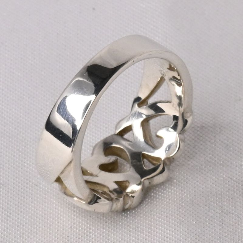 【研磨済】TIFFANY＆Co. トリプルラビングハート リング 9号 ティファニー 指輪