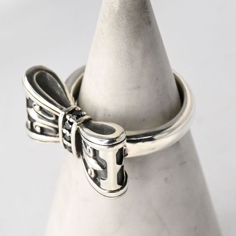 【研磨済】 JUSTIN DAVIS PROMISE リング 11号 リボン SRJ328 ジャスティンデイビス 指輪