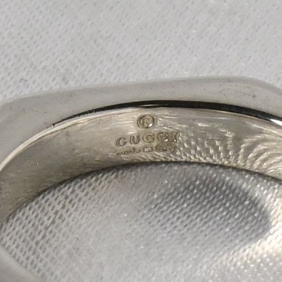 【新品仕上げ】美品 90’s オールドグッチ GUCCI オクタゴン ナット リング 指輪 15.5号 Ag925