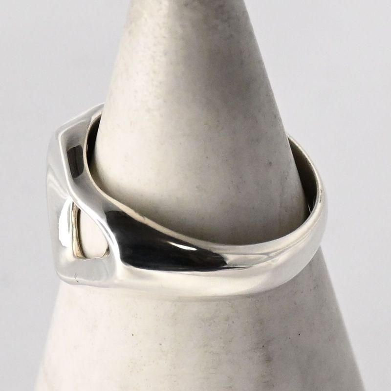 【研磨済】TIFFANY＆Co. オープンハート リング 5.5号 ティファニー 指輪