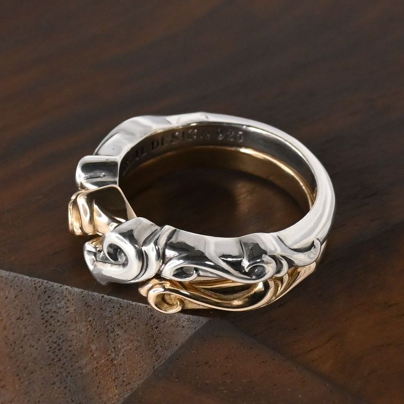 【研磨済】DEAL DESIGN スペードギメル リング 11号 シルバー925 ディールデザイン 指輪