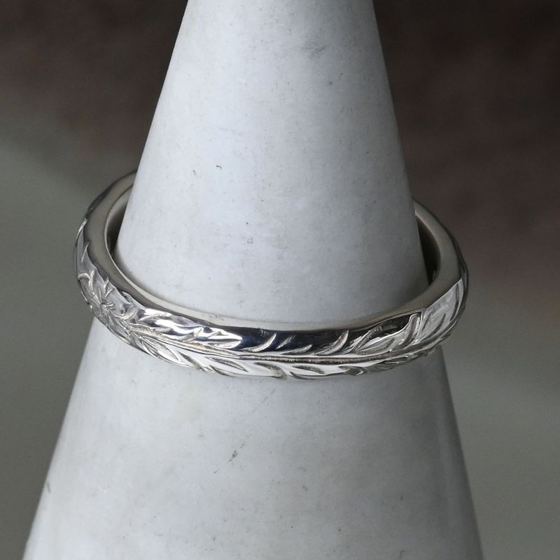 【研磨済】LION HEART ハワイアン リング シルバー925 19号 ライオンハート