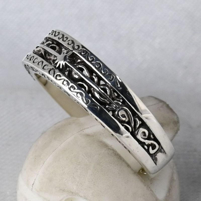 【新品仕上げ】SAAD リング 16.5号 シルバー925 太陽神 唐草