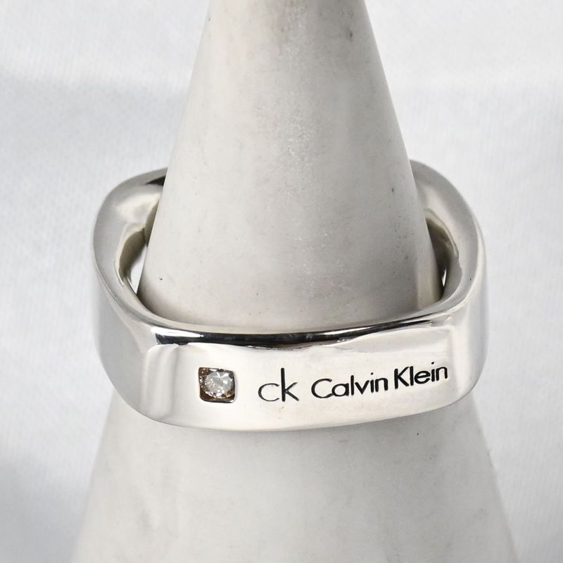 【新品仕上げ】Calvin Klein スクエア リング 指輪 10号 silver925 カルバン・クライン
