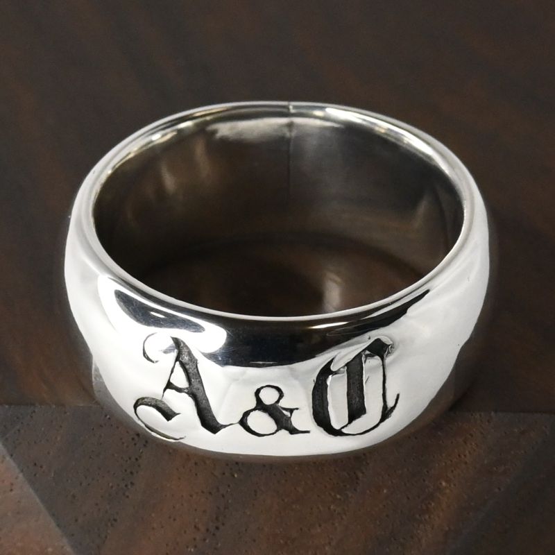 【研磨済】A&G シルバー ロゴ リング 20.5号 silver 925 指輪