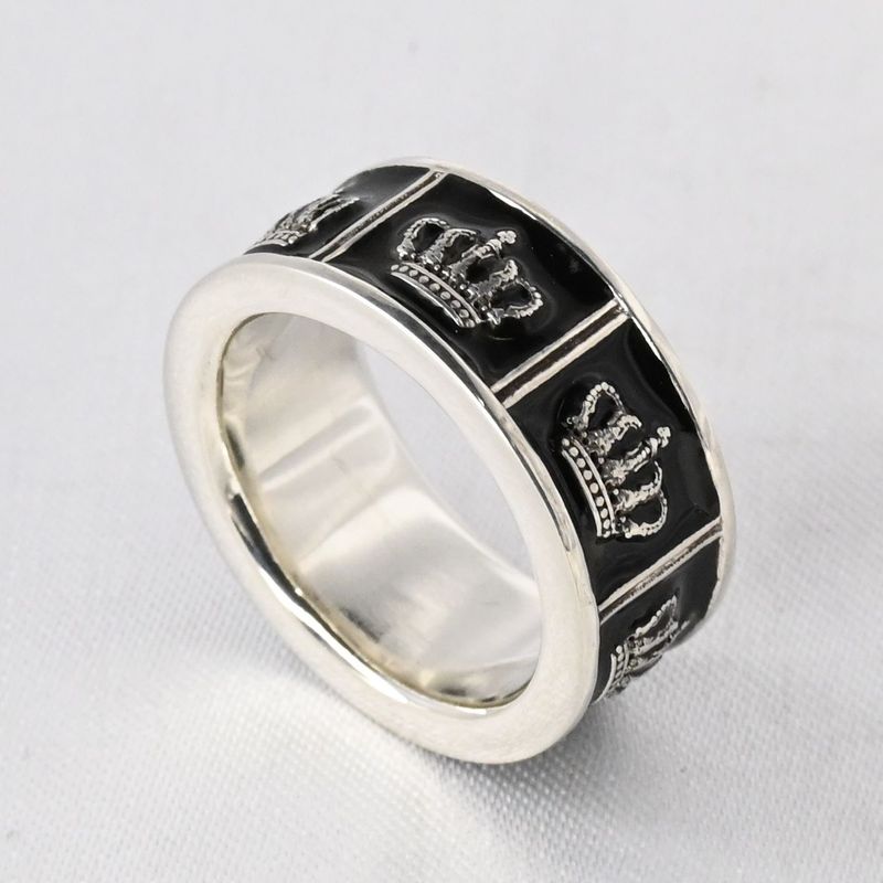 【研磨済】 JUSTIN DAVIS PRIDE&JOY/CROWN リング 13号 ブラック SRJ272 ジャスティンデイビス 指輪 クラウン 王冠 シルバー925