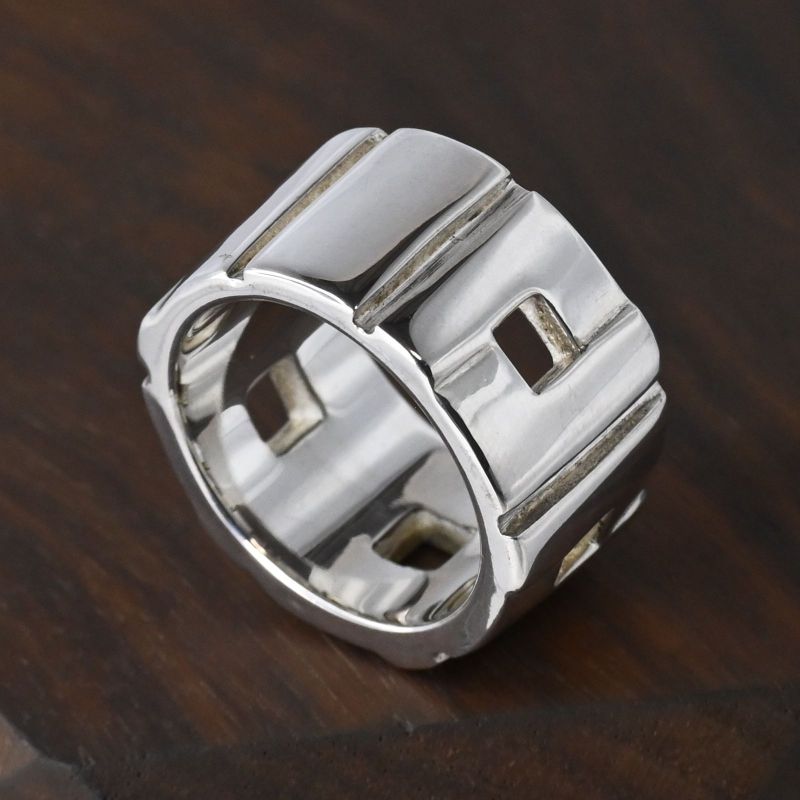 【研磨済】GUCCI ヘビーG モダニスト リング 13号 指輪 Ag925