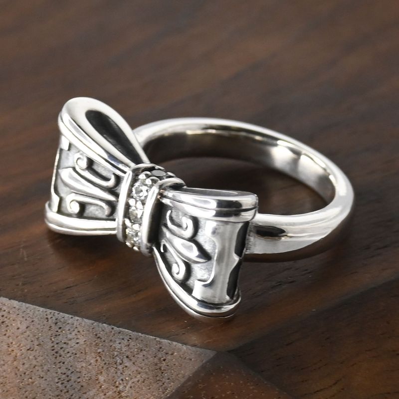 【研磨済】 JUSTIN DAVIS PROMISE リング 12号 リボン SRJ328 ジャスティンデイビス 指輪