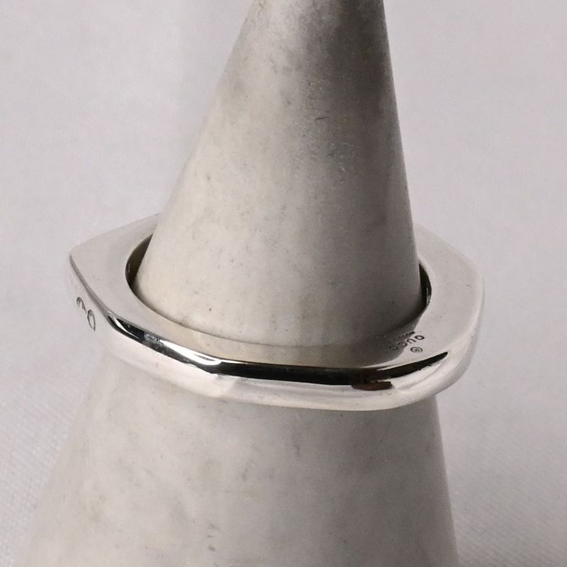 【研磨済】90’s オールドグッチ GUCCI オクタゴン ナット リング 指輪 13号 Ag925 美品