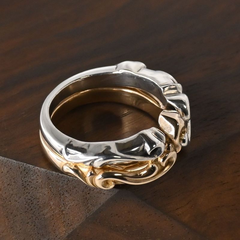 【研磨済】DEAL DESIGN スペードギメル リング 11号 シルバー925 ディールデザイン 指輪