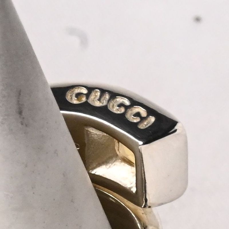 【研磨済】美品 GUCCI トパーズ スネーク リング 9.5号 Ag925 グッチ 指輪 silver925