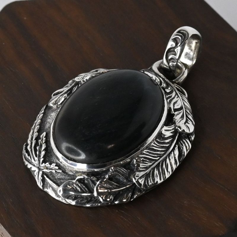 【研磨済】SAAD ペンダントトップ 太陽神 唐草 シルバー925  ネックレスチャーム