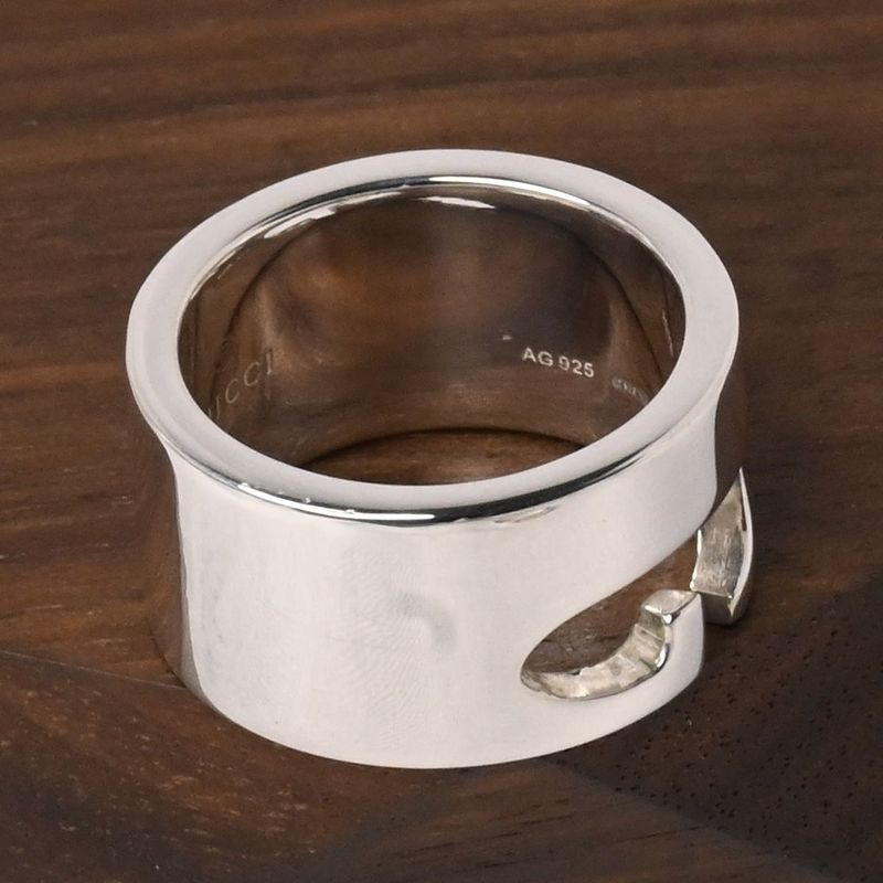 【研磨済】 GUCCI シルバー リング 7号 Ag925 指輪 グッチ ピンキー