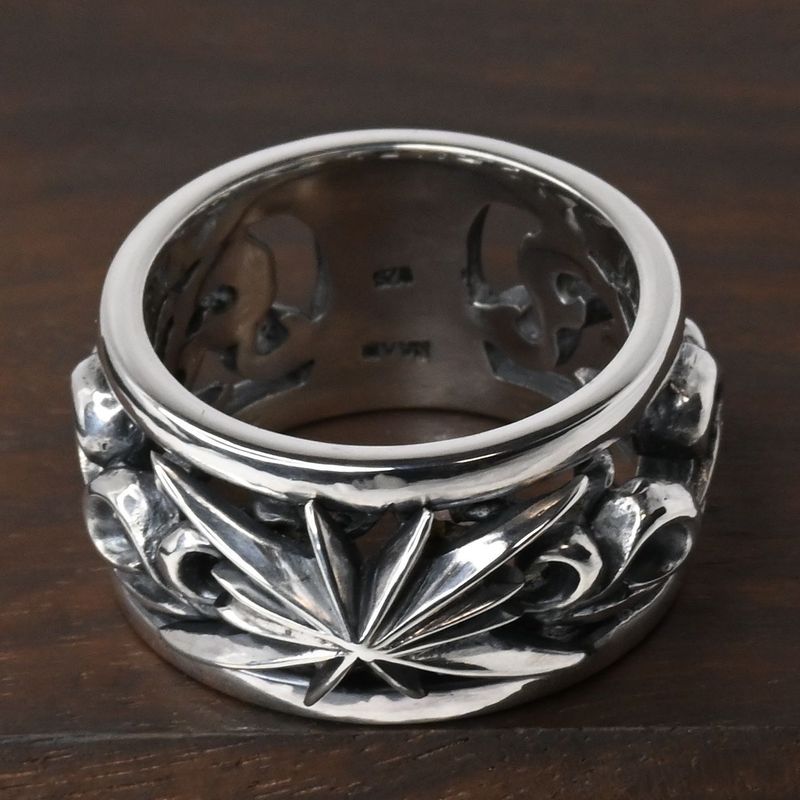 【研磨済】SAAD リング 太陽神 唐草 14.5号 シルバー925 指輪